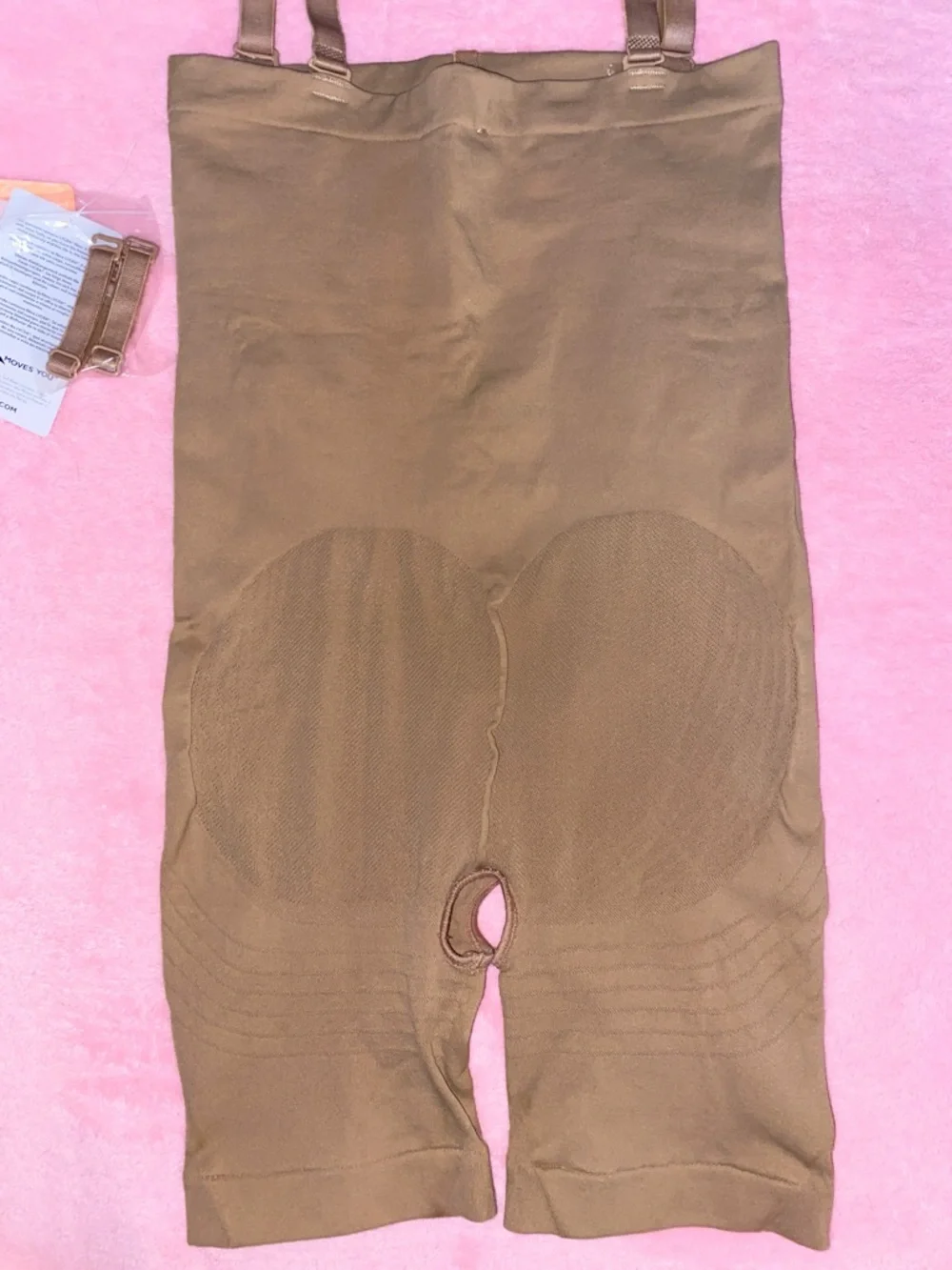 Lycra Shapewear Medium/Large Beige Nude Crotchless Highwaist Stretch Seamless - Picture 2 of 13